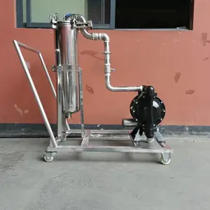 10寸滤芯过滤器 新材料涂布机胶水移动式滤芯过滤小车
