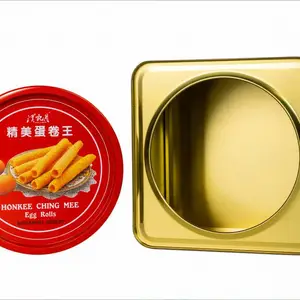 定制年货马口铁盒 中秋包装铁罐生产异形饼干蛋卷铁盒