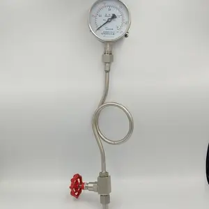 Y60BF不锈钢压力表304不锈钢耐震蒸汽耐高温Y100BF氨气氨用压力表