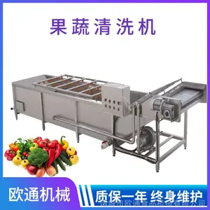 气泡清洗机 工业蔬菜喷淋清洗流水线