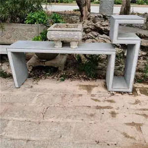 便宜石雕盆景花托 加工定制户外仿古花托工艺品 花岗岩花架摆件