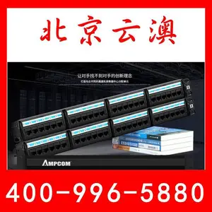 ���տ�AMPCOM������������ģ��ǧ�����ˮ��ͷRJ45���԰칫���ڽӿ�ǽ���װ����CAT6����ת