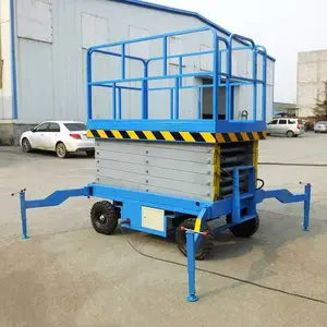 河北石家庄移动式升降机_电动液压小型登高车剪叉式简易提升机_高空作业平台车