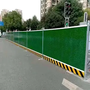 简易彩钢围挡 道路施工临时围挡 市政隔离铁皮工程建筑工地围挡