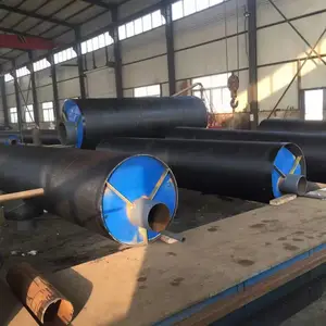厚金钢套钢蒸汽直埋保温管大口径钢套钢预制蒸汽发泡聚氨酯保温管