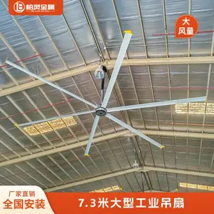 大型工业吊扇大功率节能6叶永磁大风扇1.5KW大风力永磁大吊扇