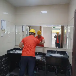 广州公共卫生间专用玻璃镜定制安装找广州简和 尺寸款式任选 防水防锈 坚固耐用更安心