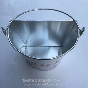 沧州产防爆铝制消防桶119壁挂式铜制消防沙桶310*245mm纯铜半圆桶焊接工艺黄沙桶