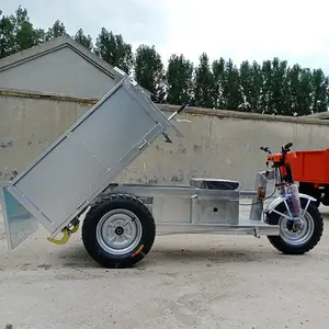 小型农用三轮车厂家 久恒液压自卸工程三轮车 河北电动拉货三轮车