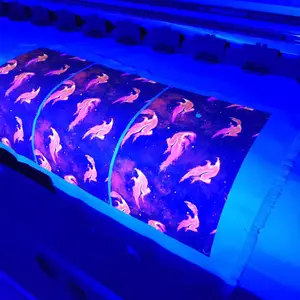 可变色荧光数码印花加工,不同光源下颜色效果不同