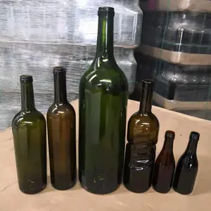 徐州誉华玻璃瓶厂家长期供应墨绿色长城干红葡萄酒瓶