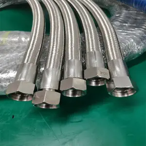 四氟管 钢丝编织内衬铁氟龙金属软管 耐磨 防爆 耐酸碱腐蚀 SHLONTUB