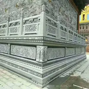寺庙大型浮雕壁画青石雕刻八宝浮雕石雕迎客松浮雕画青石松鹤延年