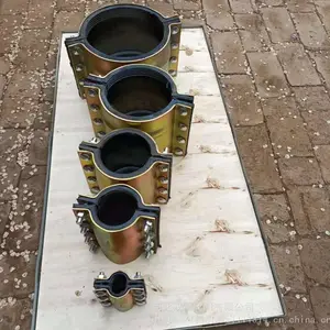 供应铸铁管道堵漏器钢板冲压哈夫节 dn100钢板卡箍活接头