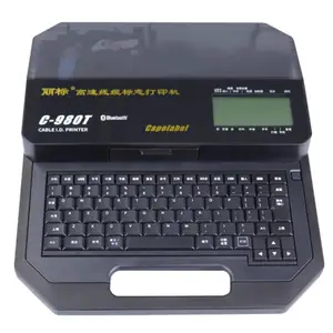 丽标线号机C-960T连电脑打号机25平方套管印字机PVC套管标号机