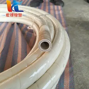 钢丝骨架排吸食品胶管 白色夹布橡胶管 低压抽真空耐负压软管 宏禄