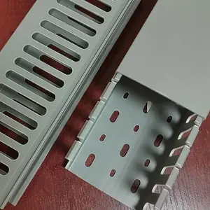 陕西线槽工厂直销 阻燃行线槽 50*50行线槽细齿 配线槽