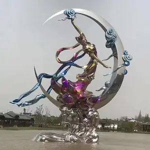 城市公园不锈钢雕塑艺术品，公园不锈钢雕塑厂家，景观雕塑。