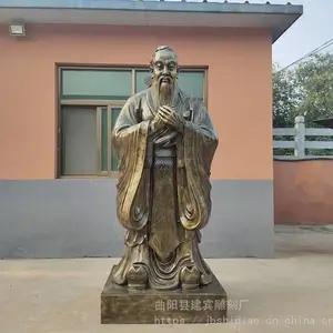 厂家直供学校主题人物雕塑纯铜雕孔子雕塑像