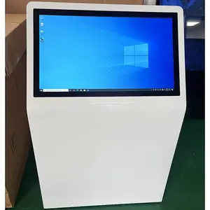 立式触控一体机32/43/55寸展厅互动终端机L型斜面触摸查询机