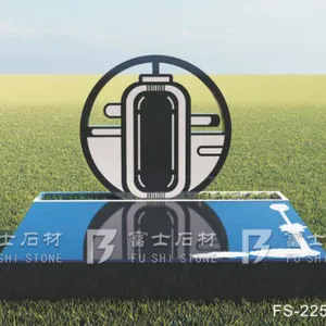 节地生态花岗岩石材小型卧式墓碑卧碑设计生产定制加工石雕墓碑
