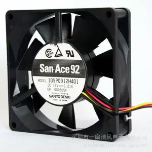 原装三洋 9厘米9025三线测速 报警 109P0912H401 DC12V 0.21A散热风扇