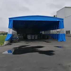 工厂活动仓库户外篷布仓储帐篷夜宵推拉雨篷移动雨棚伸缩遮阳大蓬