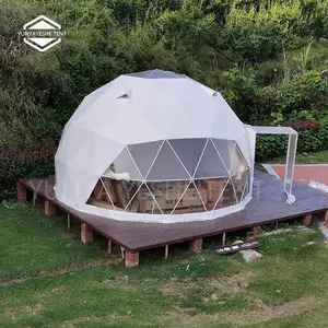景区星空营地 球形民宿帐篷室内可放一体式卫浴 框架结构需搭建