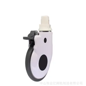 5寸包壳TPR方套刹车静音款 病床脚轮 医用推车脚轮 ABS推车脚轮 静音轮