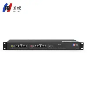 国威SIP电话交换机IPPBX铁壳机架式HB1930型500用户以内应用16外线32内线200SIP
