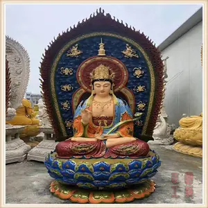 玻璃钢西方三圣　西方三圣佛像厂家　正圆彩绘西方三圣制作