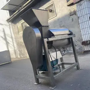 304不锈钢樱桃榨汁机 加大电机丑柑去籽打汁机器 吨级果汁加工设备