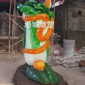 2025蛇年卡通雕塑 新年贺岁商场元旦生肖玻璃钢蛇吉祥物雕塑