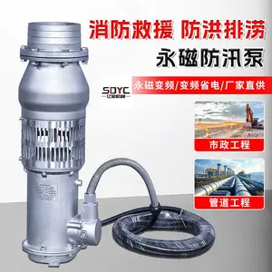 永磁防洪泵高扬程排涝不锈钢防汛泵抗涝变频大流量潜水泵