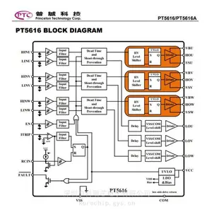PT5616A PCT普诚 三相600V栅极驱动器IC 原装供应中