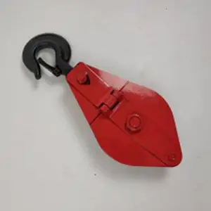 3T5T8T侧面开口吊环式起重滑车吊钩式三轮定滑轮组环式微型滑子