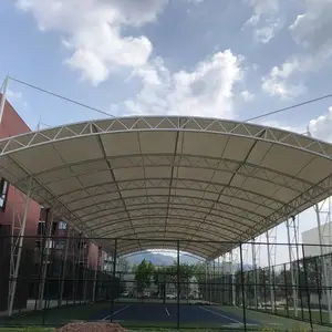 球场遮雨棚遮阳棚学校体育馆安装户外膜结构球场雨棚