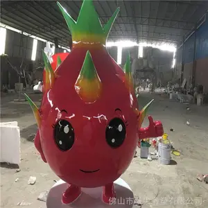厂家玻璃钢植物雕塑产品 仿真玻璃钢水果盆栽雕塑定制
