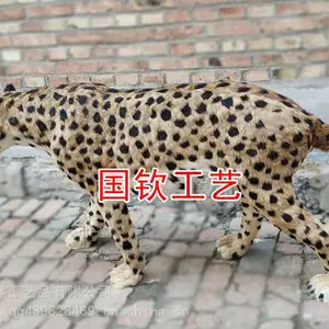 金钱豹道具场馆用仿真动物制作稀有皮毛动物摆件假体模型仿真豹子
