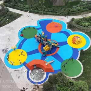 武汉展博EPDM塑胶地坪幼儿园学校户外操场跑道游乐场橡胶地垫