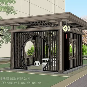 现代欧式凉亭-新中式凉亭-户外别墅小区凉亭订做