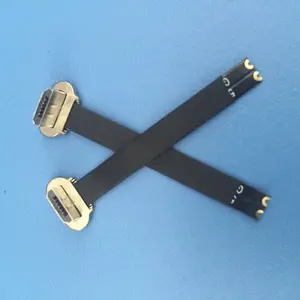 MICRO USB 2PIN正向公头***后二带FPC软排线插头无线充电公头