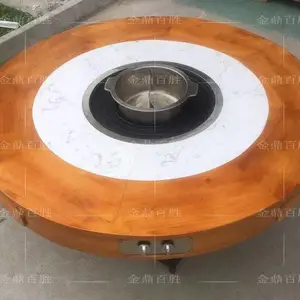 金鼎百胜火锅烧烤一体桌厂家定制锅具商用涮烤一体桌