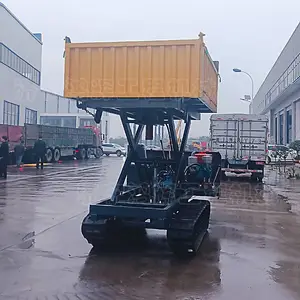 全地形橡胶自卸履带运输车 山地丘陵履带自走式运输车 越野履带搬运车