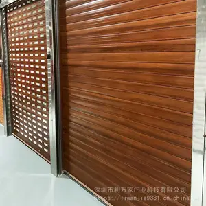 地下车库防盗摇控电动卷帘门铝合金镂空不锈钢网通花闸