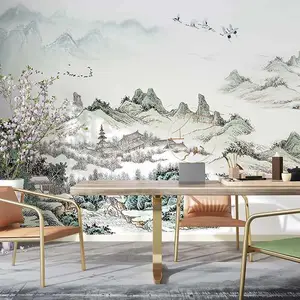JCC天洋 乐在山水间 书房/客厅背景无甲醛定制新中式壁画