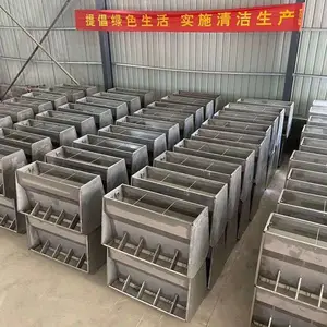 不锈钢料槽双面食槽保育育肥猪用自动下料不锈钢食槽料槽耐腐蚀采食槽