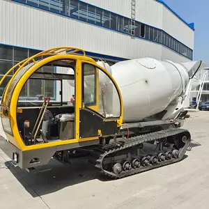 自制底盘混凝土搅拌车 久恒 履带式山地运输罐车 3方混凝土罐车
