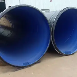 涵泰DN100-1000承插式地埋市政给排水涂塑钢管,一插即可安装便捷