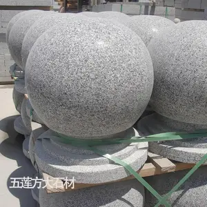 花岗岩石头球价格、山东石球车挡